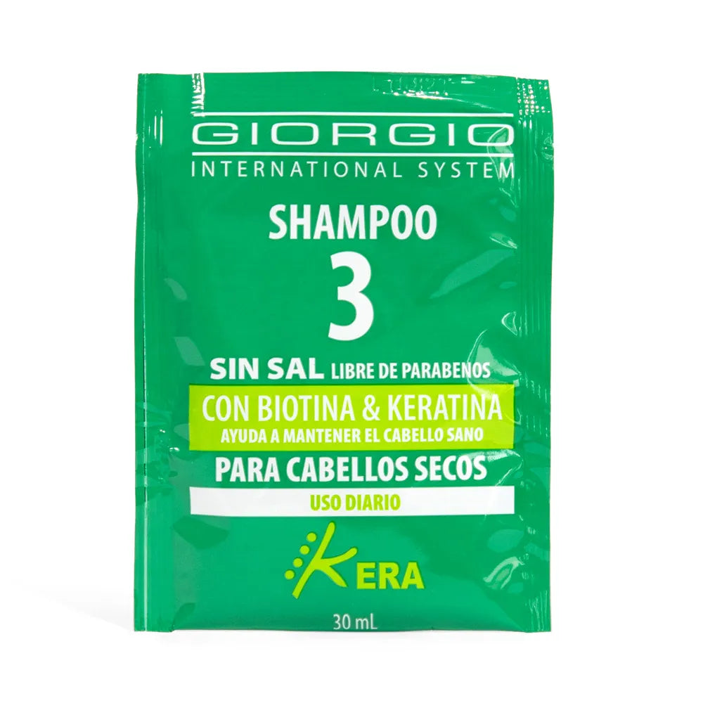 Shampoo #3 Con Biotina Sobre 30ml Giorgio