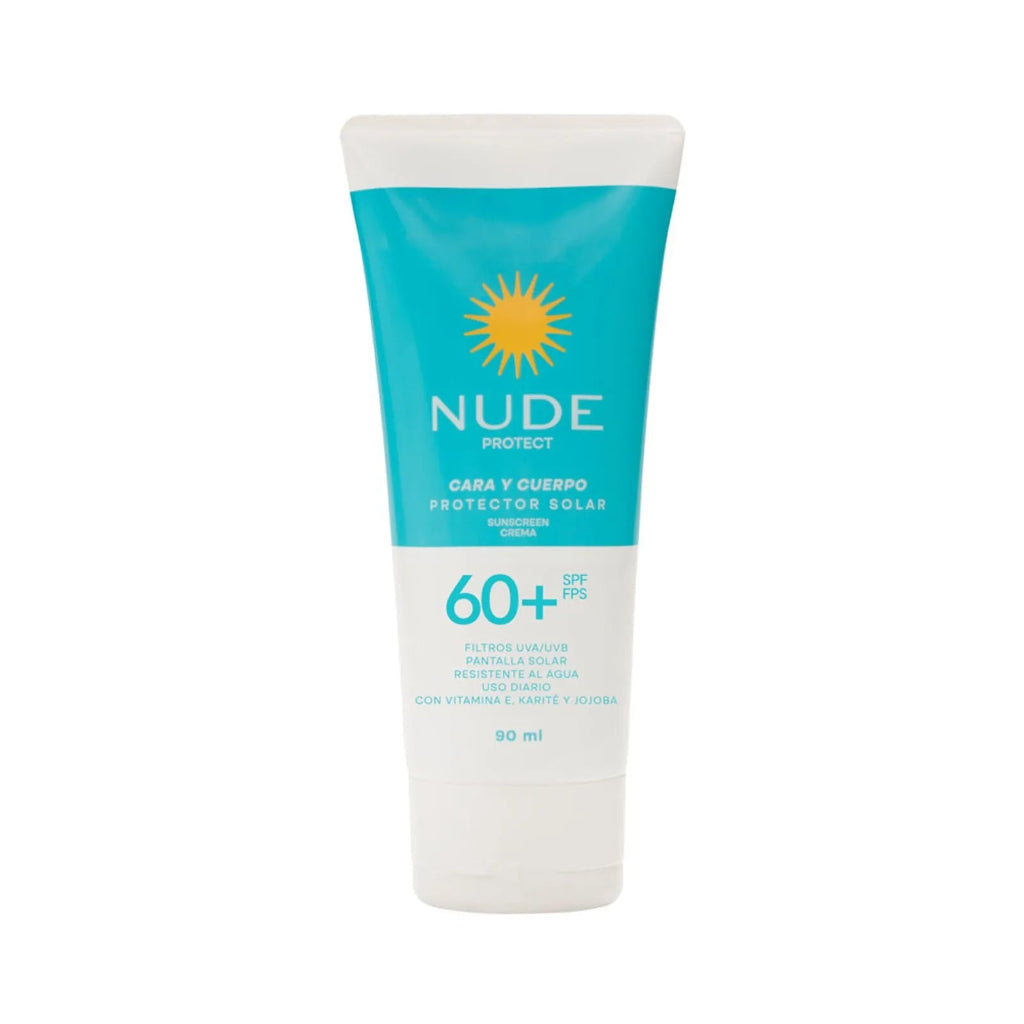 Bloqueador Solar SPF60 Cara Y Cuerpo Crema 90 ml Nude