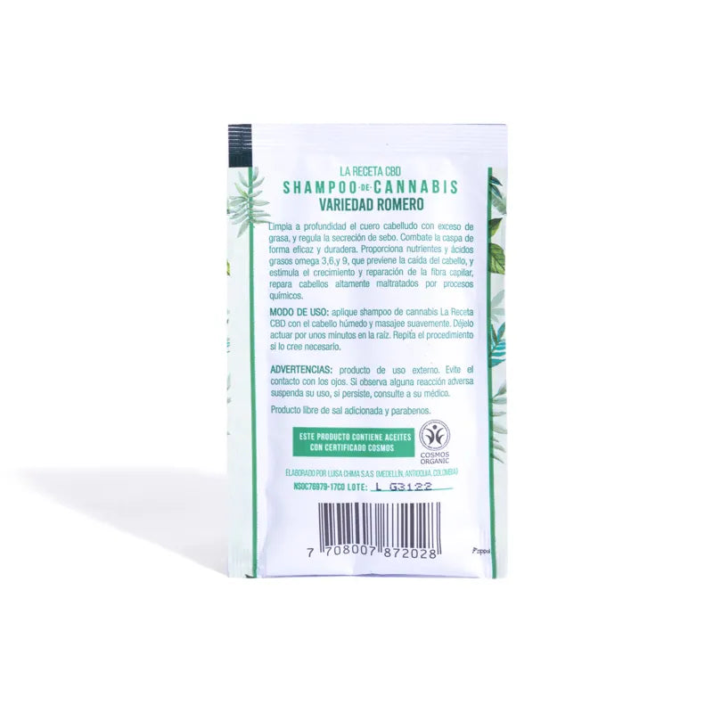 Sachet Shampoo Romero 15ml La Receta CBD