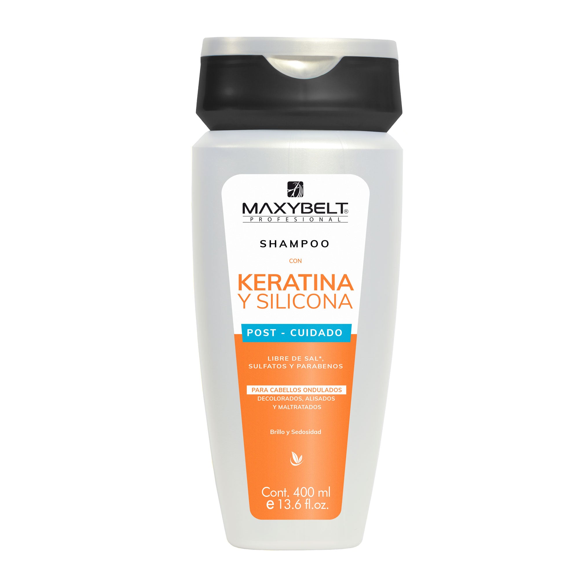 Shampoo Keratina y Silicona Brillo 400ml Maxybelt