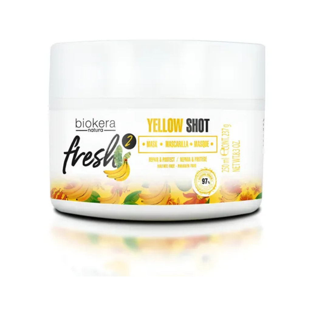 Mascarilla Biokera Natura Color Yellow 250 ml Salerm