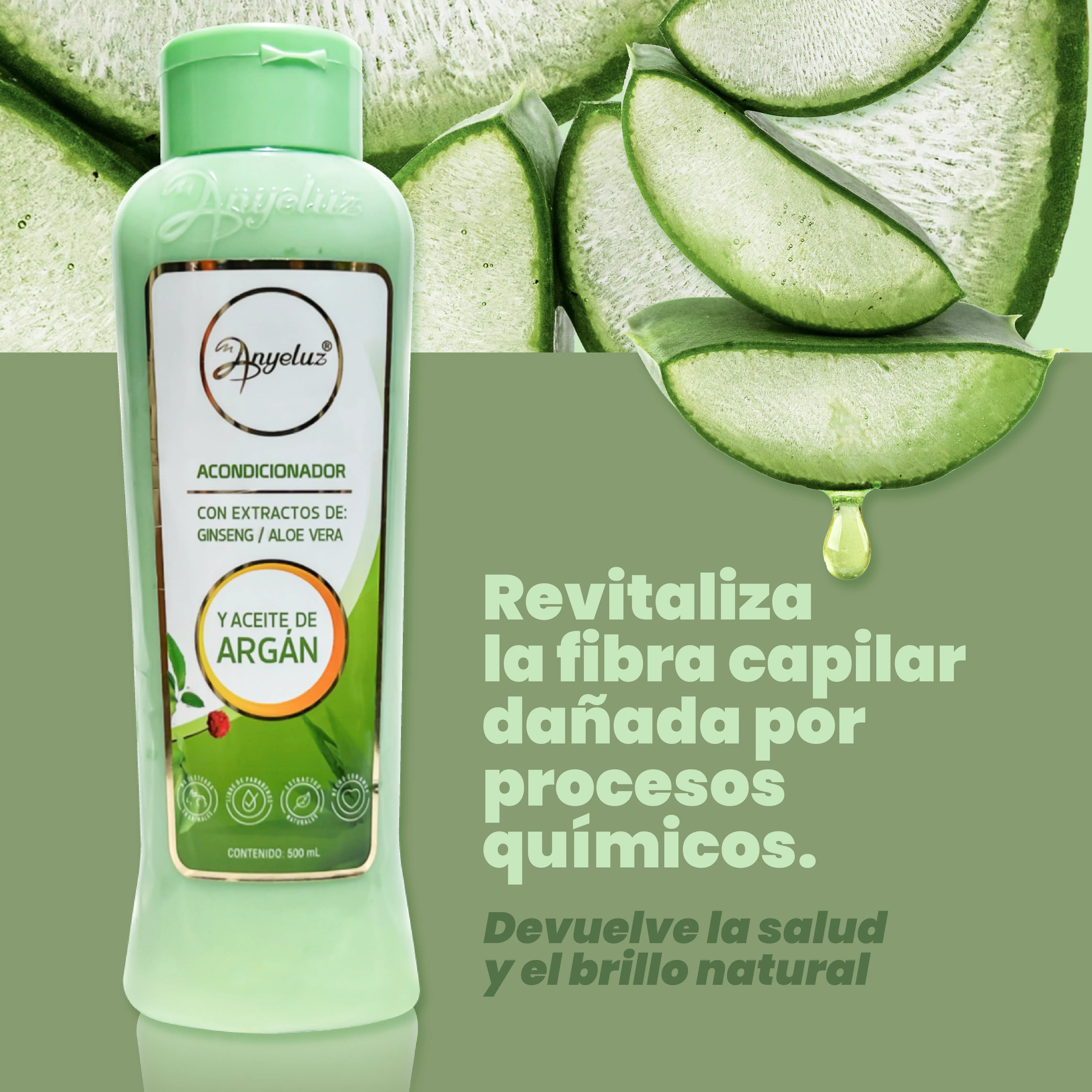Acondicionador Hidratante de Aloe Vera Anyeluz Viajero 100 ml