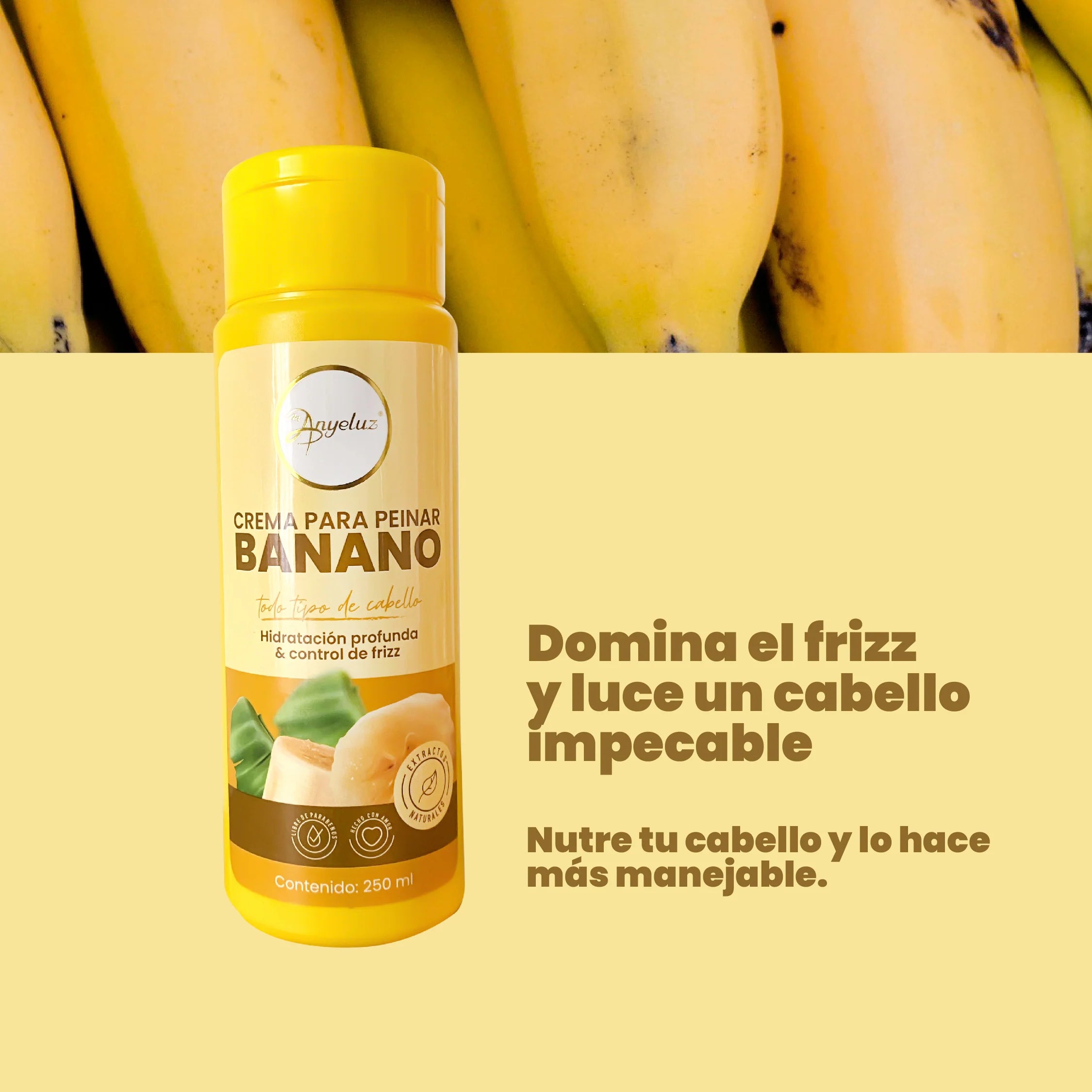 Crema para Peinar Nutritiva de Banano Anyeluz 250 ml