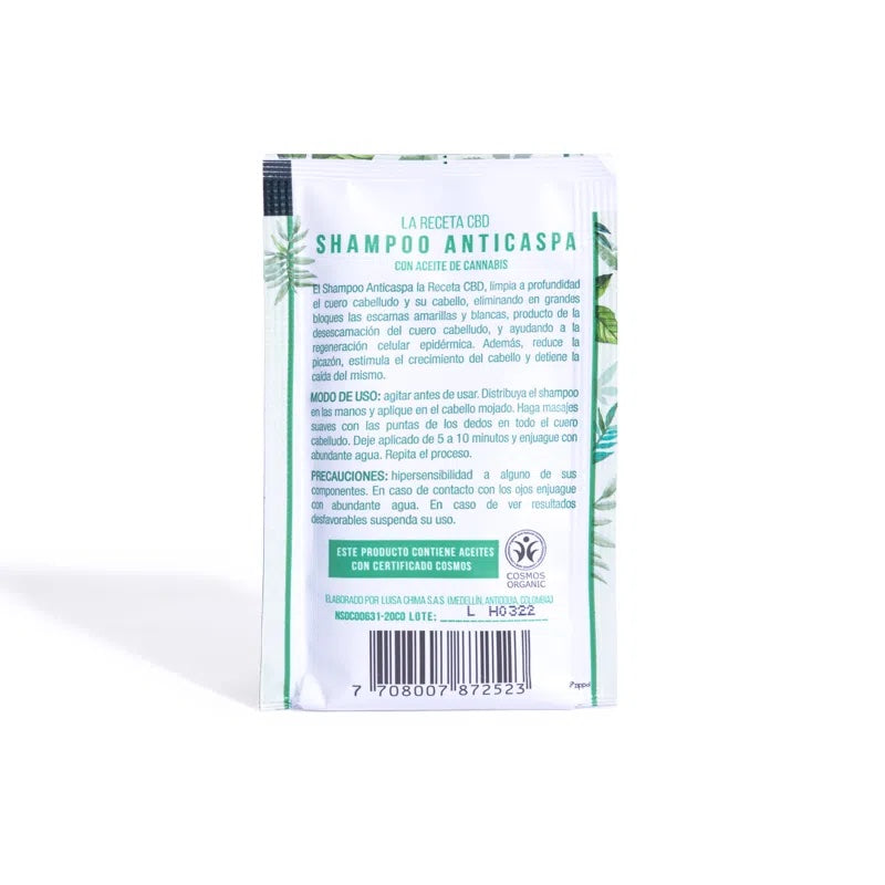Sachet Shampoo Anticaspa 15ml La Receta CBD