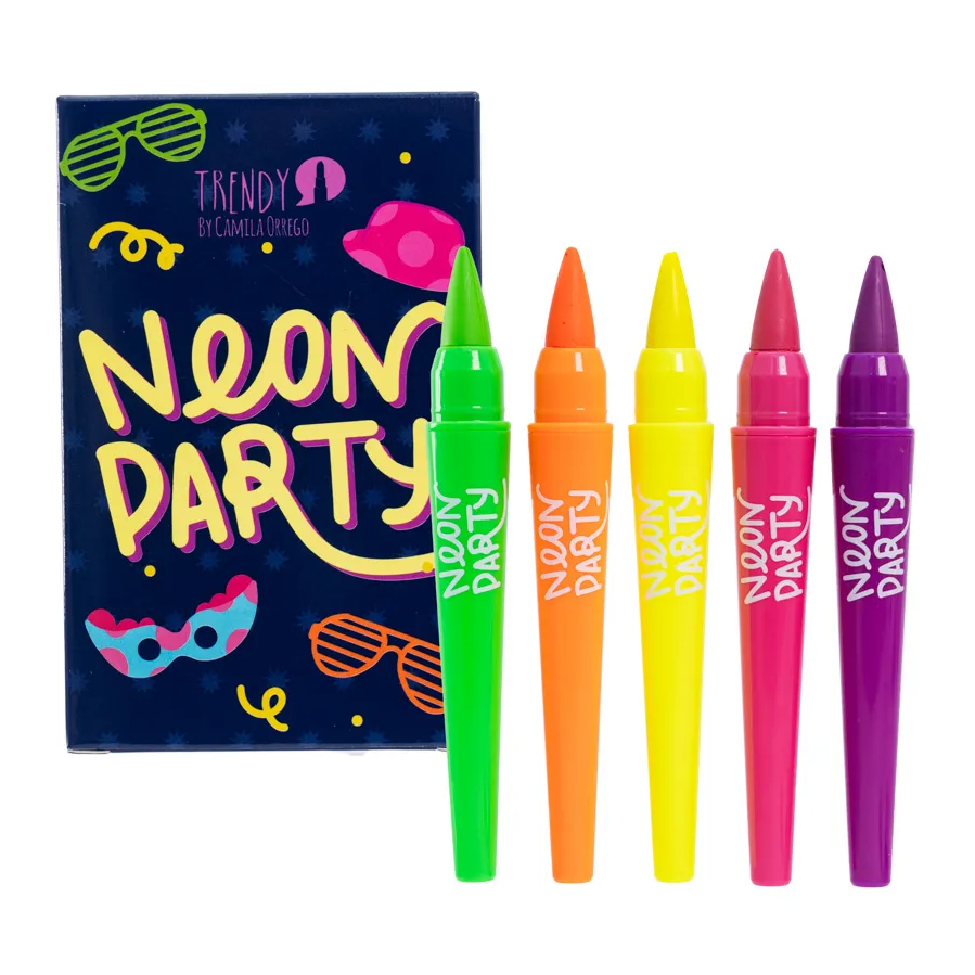 Ojos Kit 5 Pintucaritas Neon Party Trendy