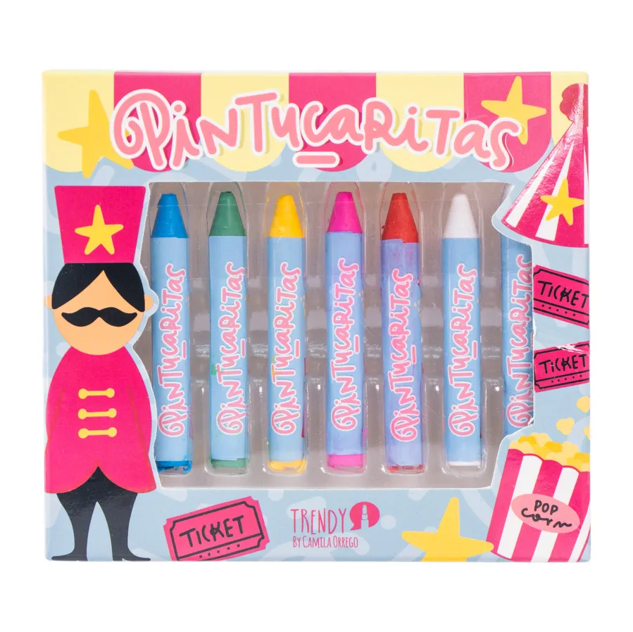 Ojos Kit 8 Pintucaritas Circo Trendy