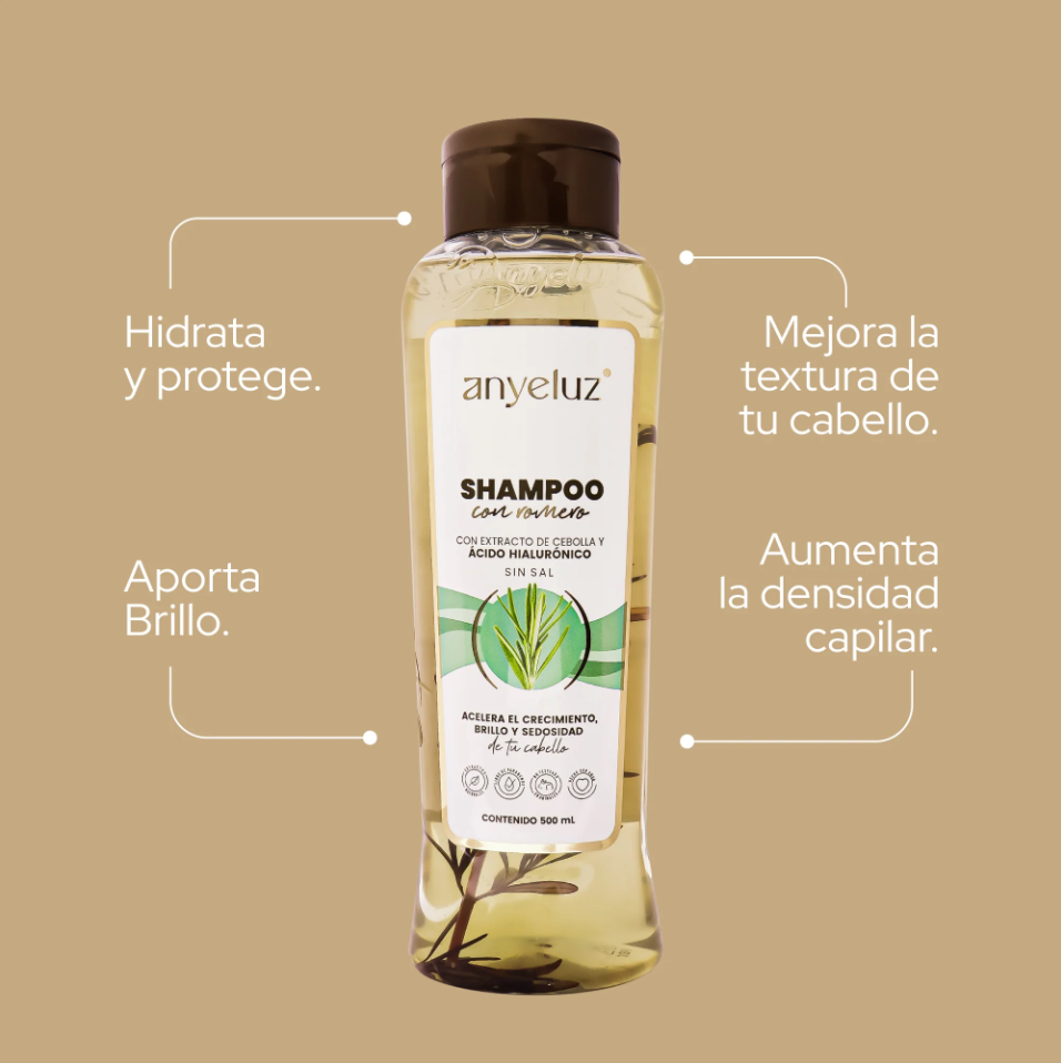 Shampoo Con Romero Anyeluz X500Ml