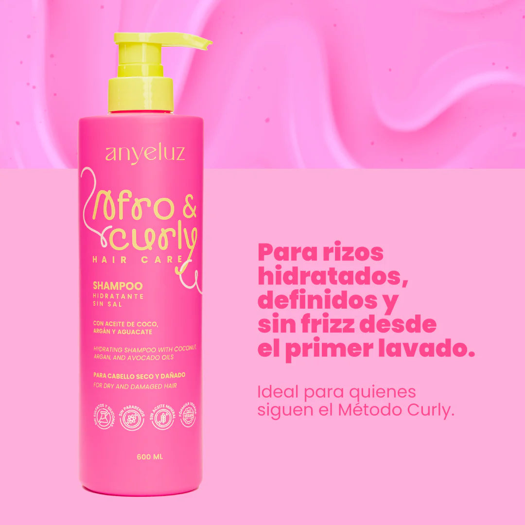 Shampoo Hidratante Afro & Curly Anyeluz 600 ml
