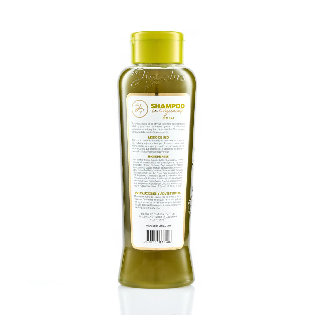 Shampoo Hidratante de Aguacate Anyeluz 500 ml