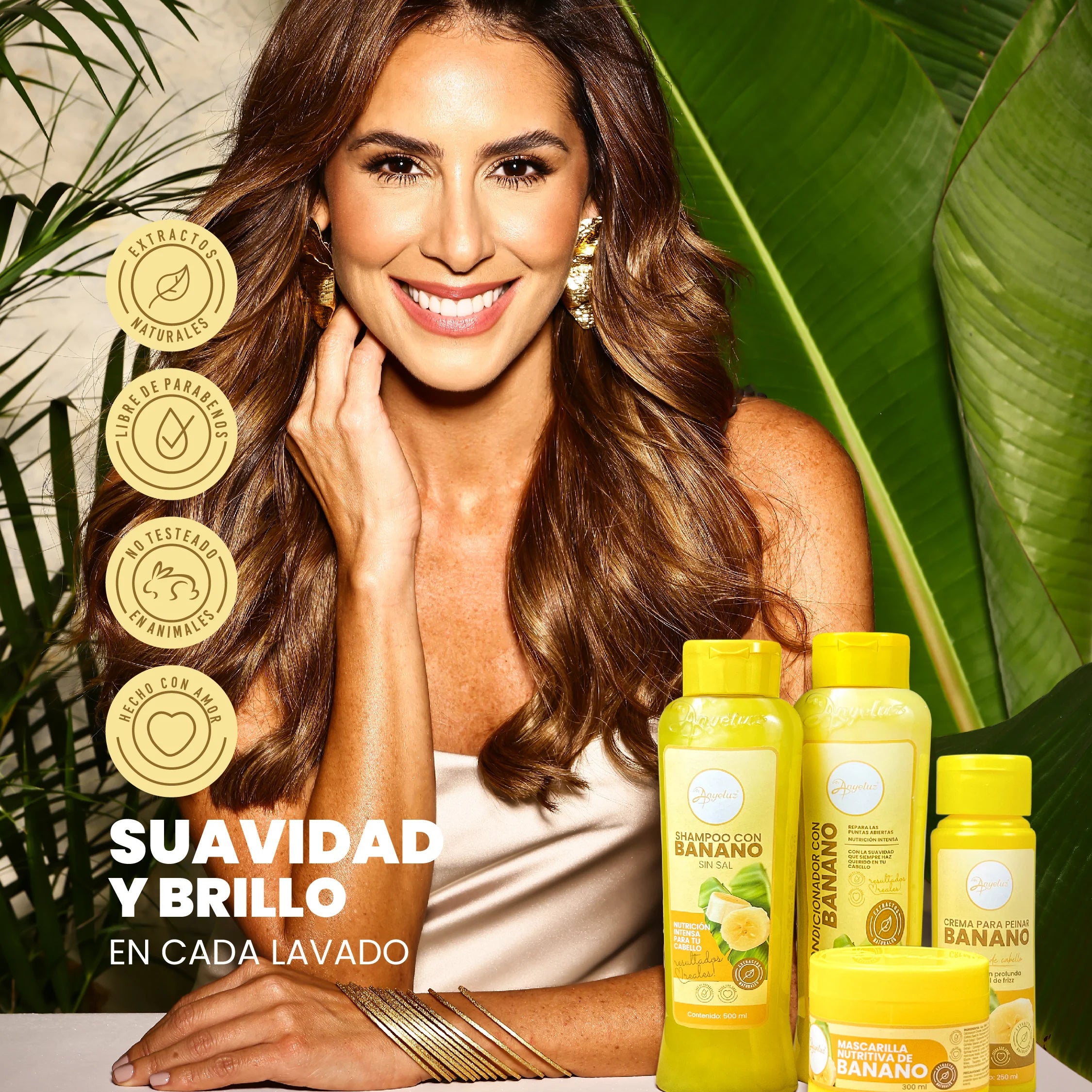 Shampoo Nutritivo de Banano Anyeluz 500 ml