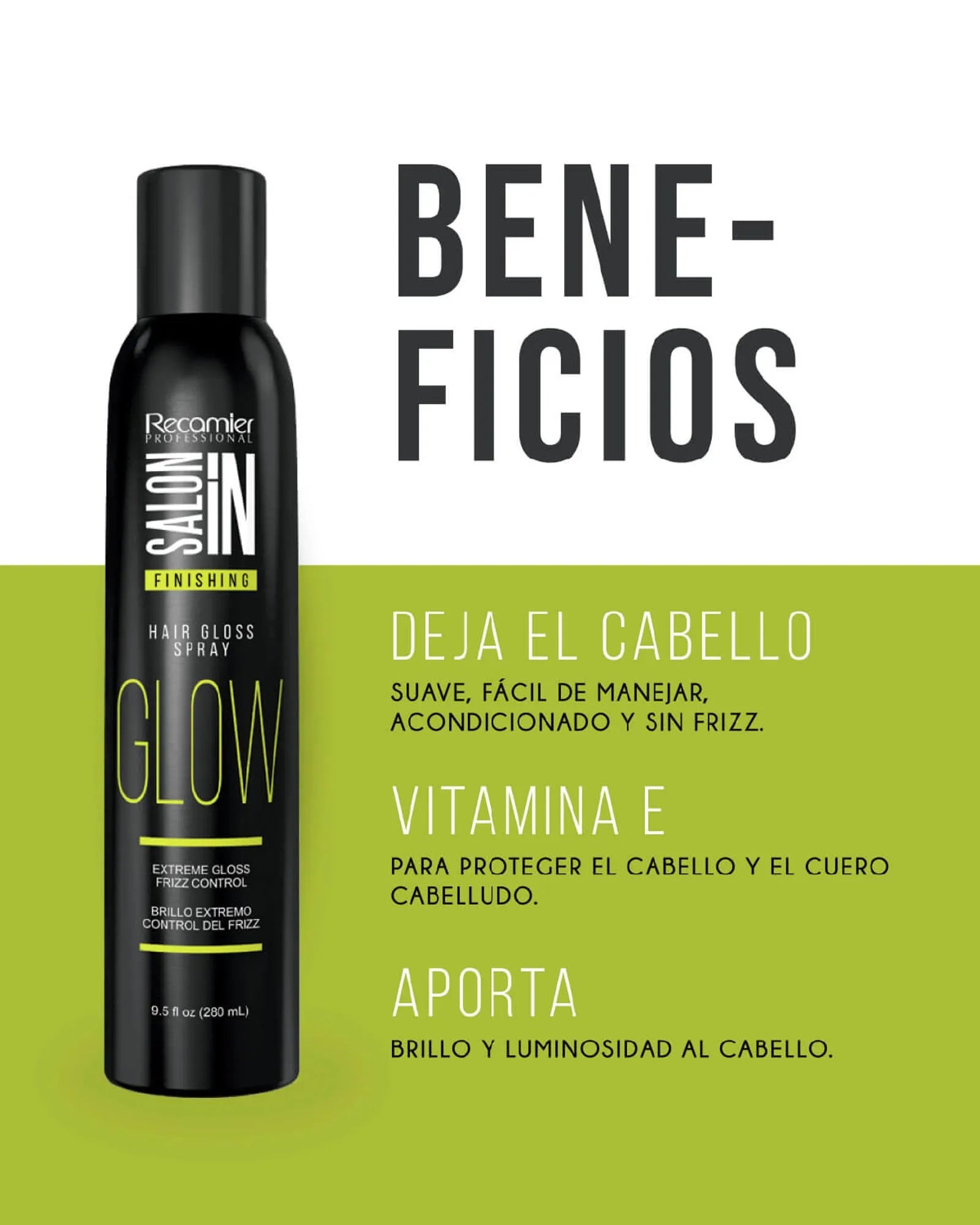 Hair Gloss Spray Glow *280 Ml Recamier