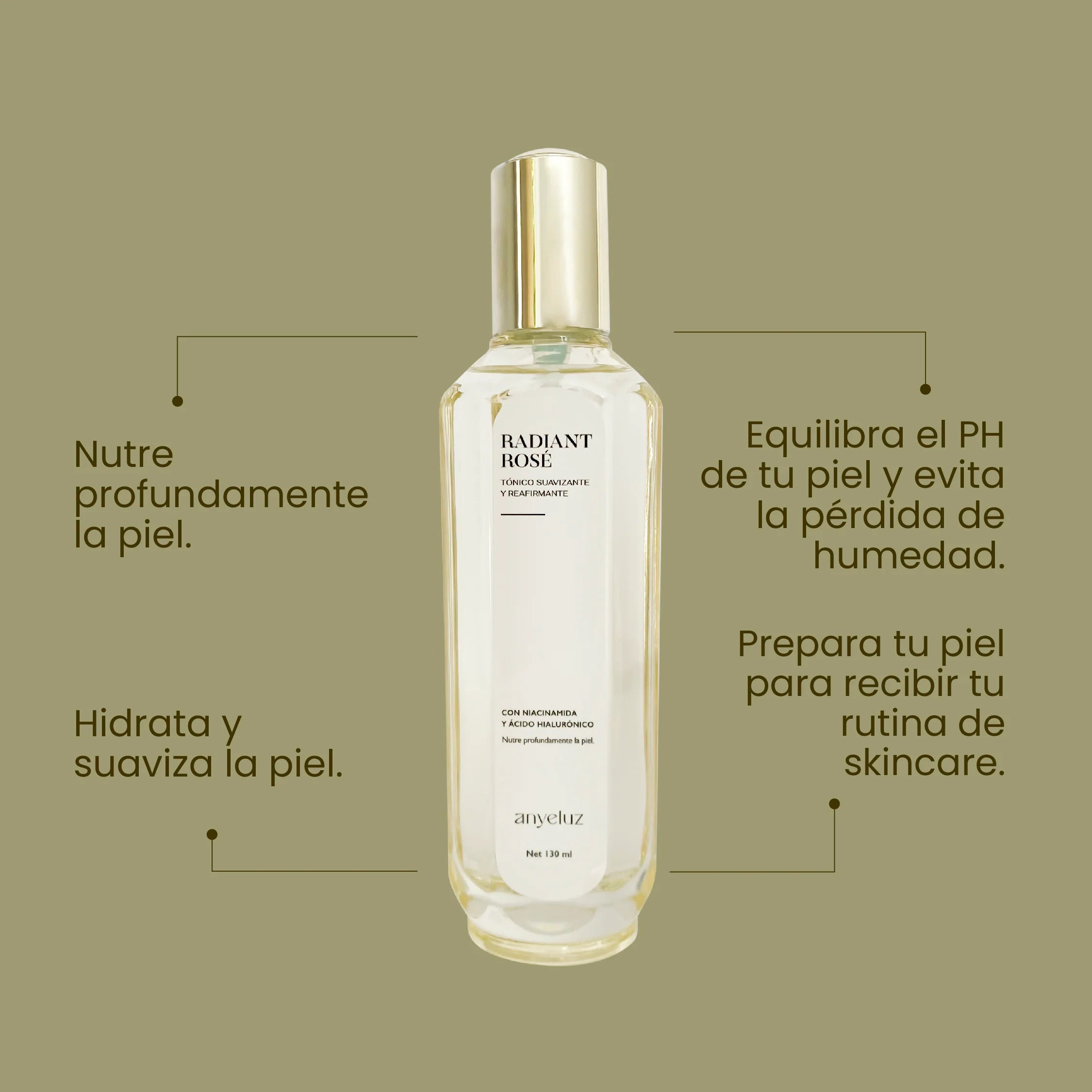 Tónico Radiant Rose Anyeluz 130 ml