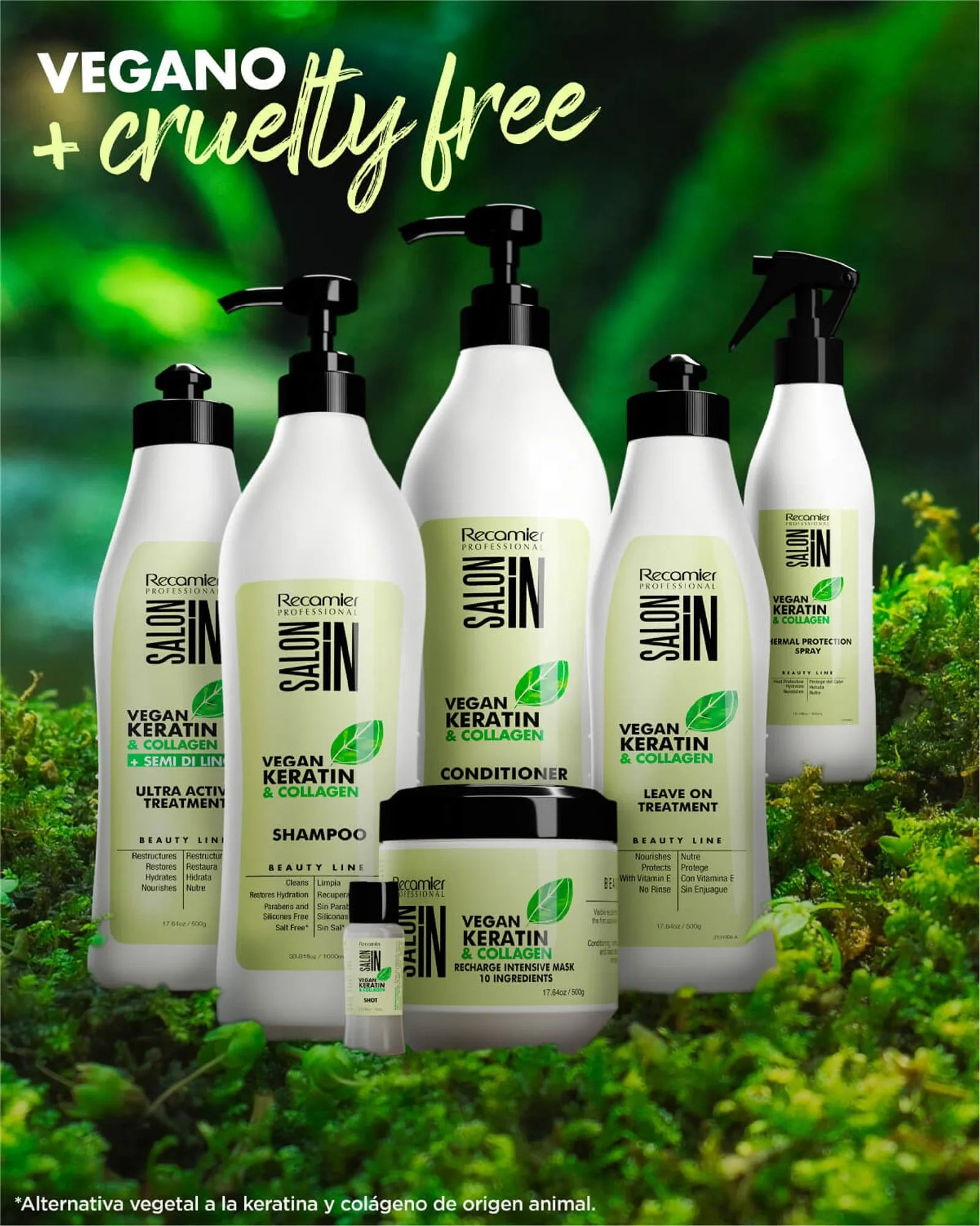 Vegan Keratin Collagen Leave On Tratamiento X 500Ml Recamier